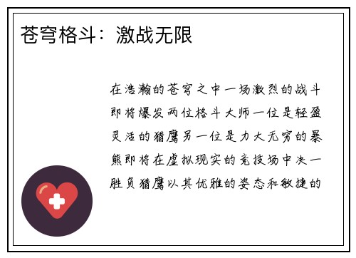 苍穹格斗：激战无限